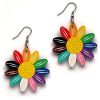 Koukkukorvakorut | Crazy Granny Designs Rainbow Daisy Korvakorut